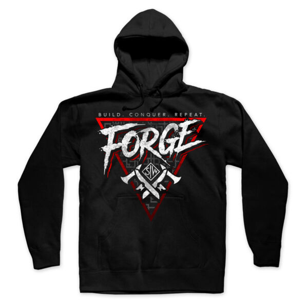 FORGE - BUILD. CONQUER. REPEAT. - PREMIUM HOODIE -  MEGK7Y Thumbnail