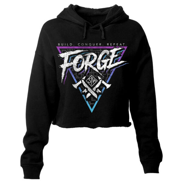 FORGE - BUILD. CONQUER. REPEAT. - WOMEN'S CROPPED HOODIE -  $KMJ94D$ Thumbnail